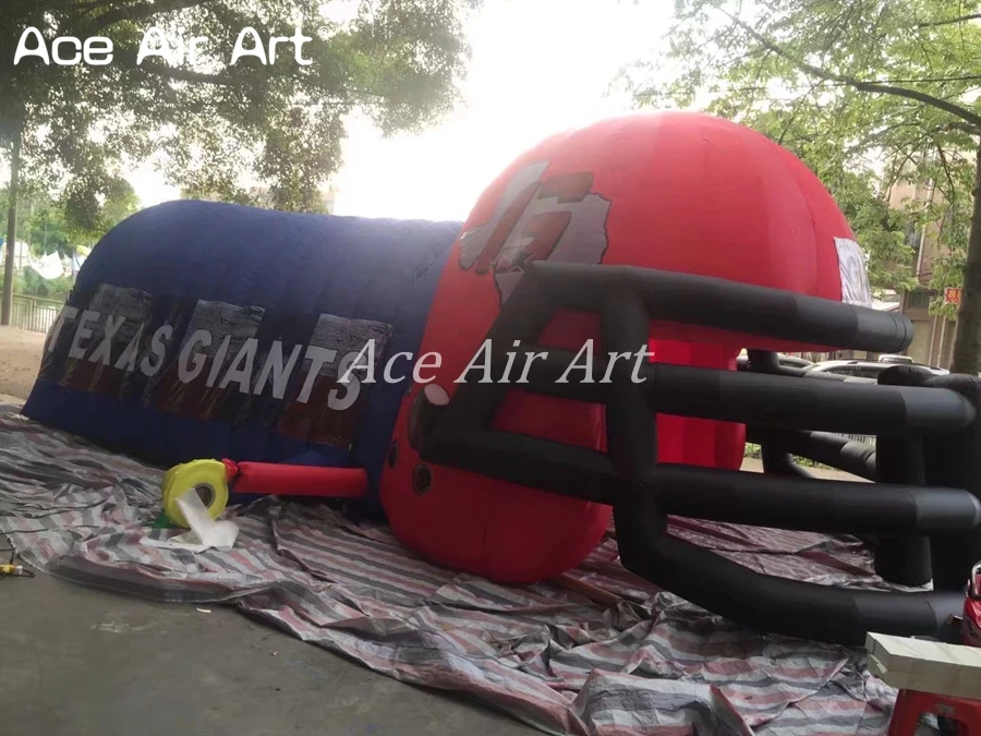  Customized Inflatable Helmet tunnel tentgo through entrance tunnel way for NFL sport game event