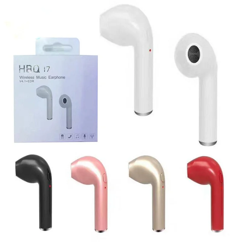 HBQ I7 Wireless Earphone Bluetooth Headset In-Ear Invisible Earbud with Mic for iPhone 8 plus 7 7s 6 6s Samsung S8 Xiaomi | Электроника