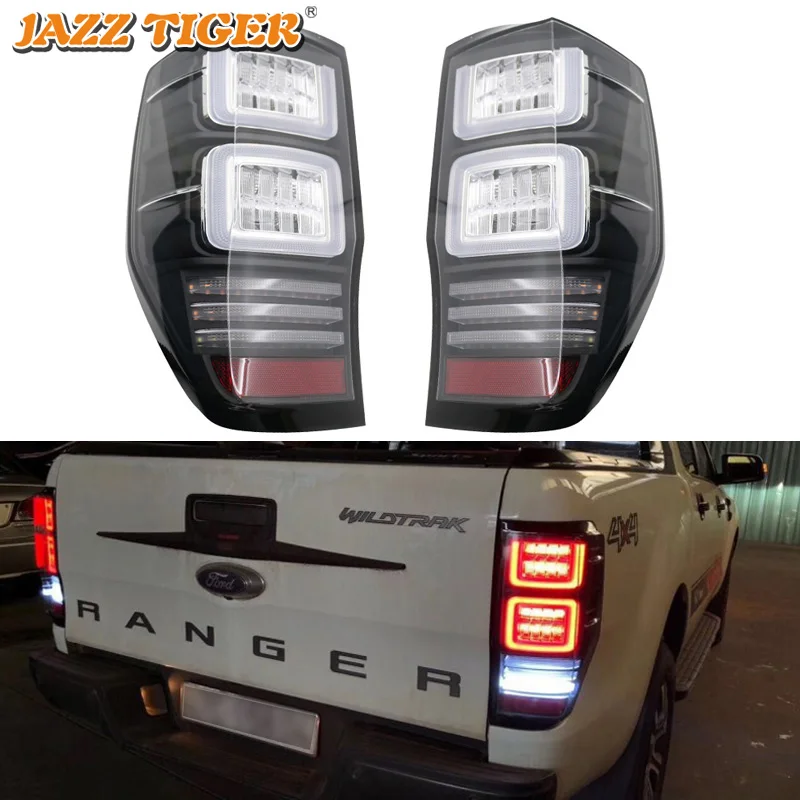 Автомобильный светодиодный задний фонарь для Ford Ranger T7 T8- задний противотуманный фонарь+ стоп-сигнал+ Динамический сигнал поворота