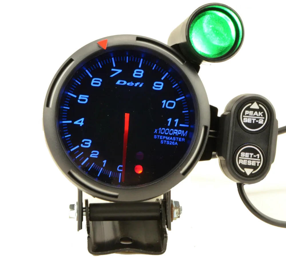 DRAGON GAUGE DF 80mm Tachometer RPM Gauge With Shift Light(BLUE /RED