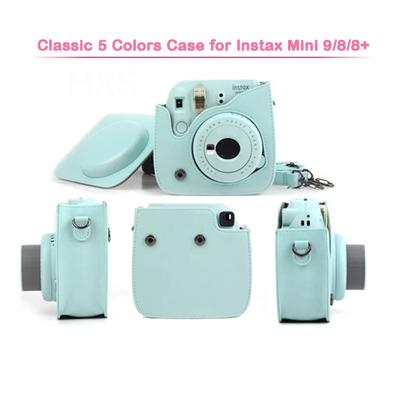 Чехол для Камеры Fujifilm Instax Mini качественная сумка через плечо из искусственной кожи с ремешком для Fuji Instax Mini 9, Instax Mini 8