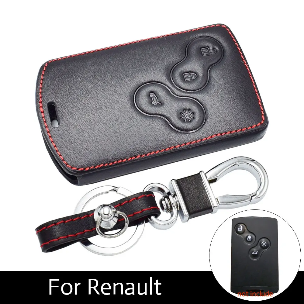ATOBABI 4 Buttons Leather Key Case Cover Holder for Renault Koleos Laguna 2 3 Megane 1 2 3 Sandero Scenic Captur Clio Fluence ATOBABI 4 Buttons Leather Key Case Cover Holder for Renault Koleos Laguna 2 3 Megane 1 2 3 Sandero Scenic Captur Clio Fluence