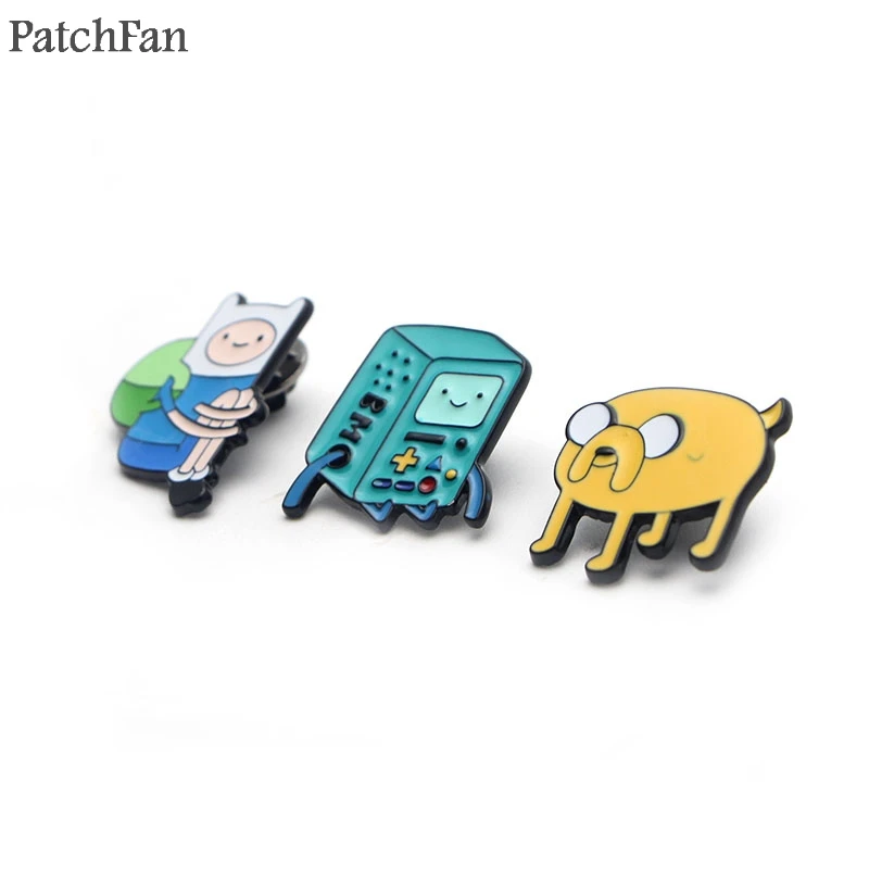 A0472 Patchfan Adventure Time модные популярные забавные очаровательные милые Мультяшные булавки для детей, мужчин, женщин, броши, аксессуары для одежды, ювелирные изделия, значки