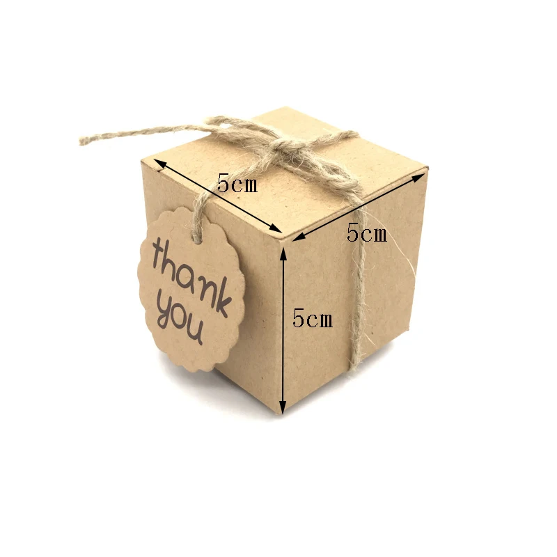 50 шт коробка для конфет из крафт-бумаги, свадебные сувениры, Детская шоколадная коробка для душа, картонная подарочная коробка с бирками благодарности, товары для дома, вечеринки, дня рождения