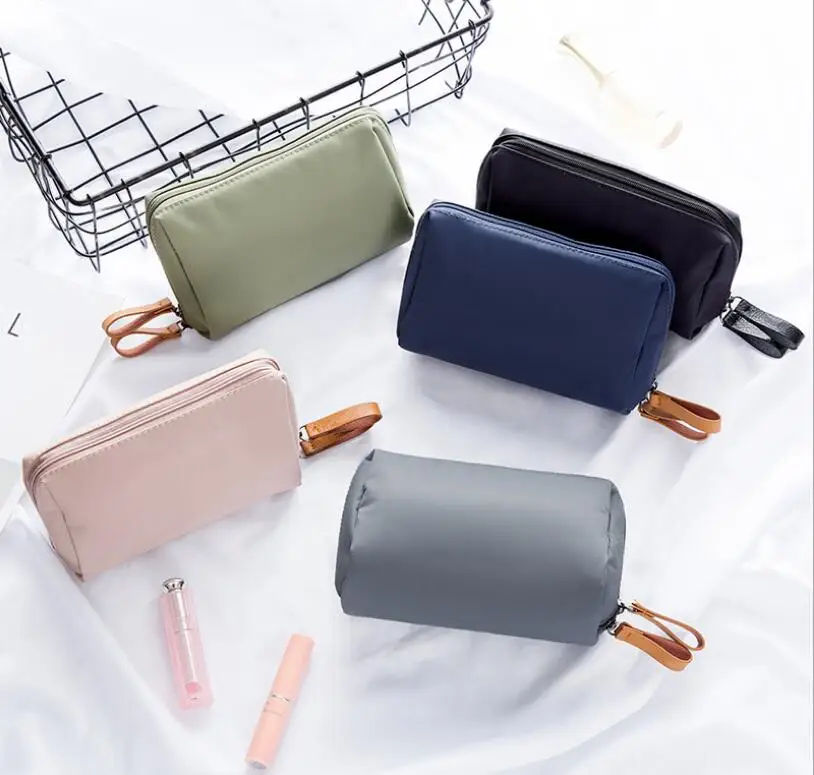 

New Arrival Women Nylon Cosmetic Bag Small Makeup Bag Zipper Travel Organizer Storage Bag Waterproof Travel Toiletry Bag Neceser