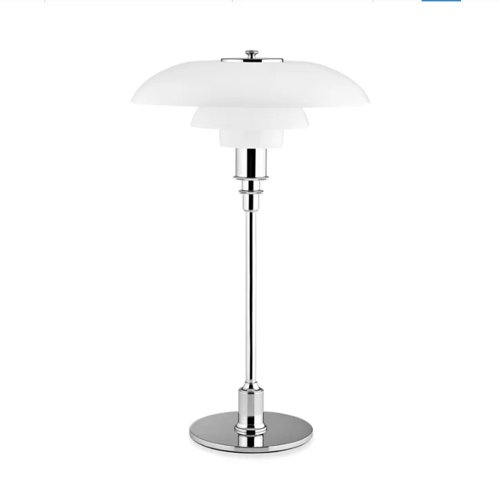 

45cm High Metal Table Lamp with Glass Shade