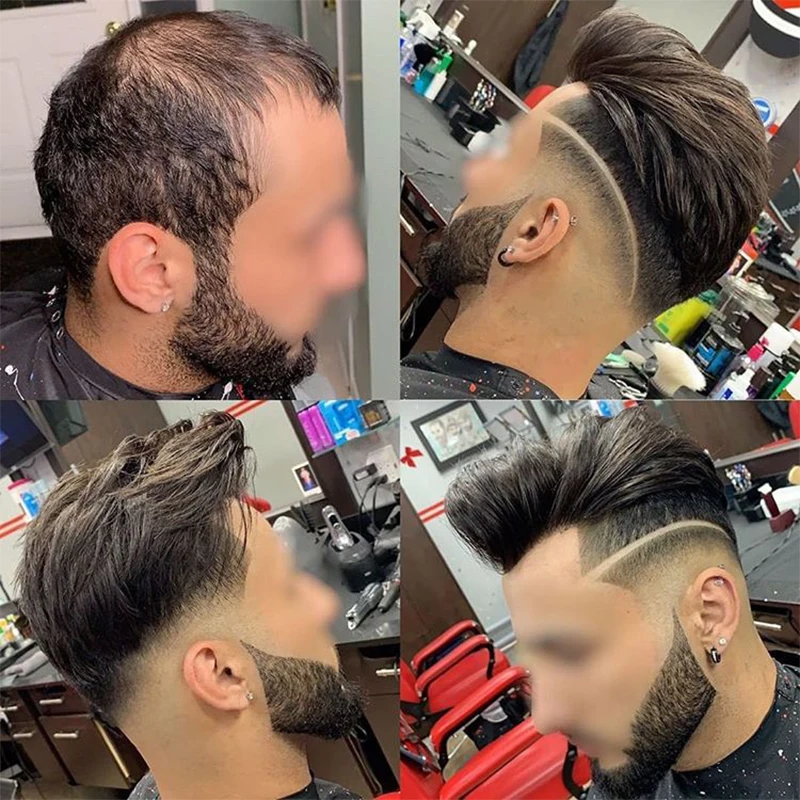Мужской парик# 1B OSCAR 8X1" швейцарское кружево центр и передняя сторона поли вокруг волос заменить мужчин t кружева волосы протезирование Dolago шелковая основа волос