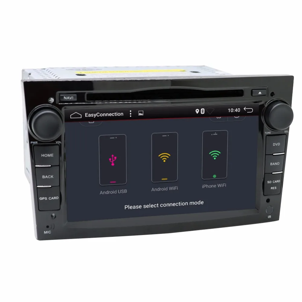 Excellent Eunavi 2 din Android 8.1 car dvd player for Opel Astra Vectra Antara Zafira Corsa gps navigation bluetooth radio 3G WIFI RDS 2