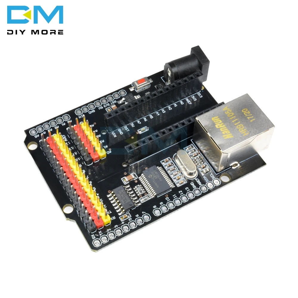 Плата расширения для модуля ENC28J60 Ethernet V2.0 2 0 NANO UNO R3 Duemilanove Leonardo MEGA совместимая с