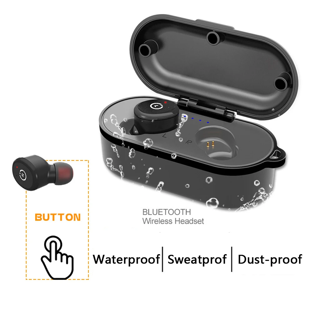 

IPX8 Waterproof Bluetooth Earphone Mini Bluetooth Headset Magnetic Charge Wireless Earphones Swim Headset Bluetooth V4.2 Earphon