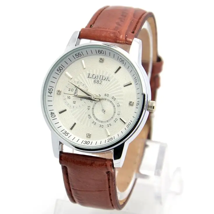 Высококачественные часы с кожаным ремешком для мужчин, лучший бренд Relogio Masculino, мужские спортивные часы, кварцевые наручные часы londa-21