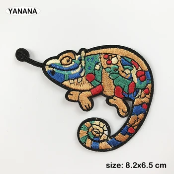 

Chameleon Iron On Embroidered Clothes Patches For Clothing Stickers Garment