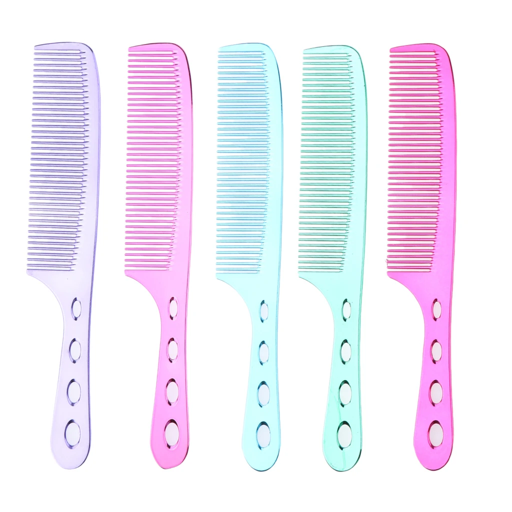 Space Aluminum Antistatic Haircutting Styling Barber Comb For Women Heat & Corrosion Resistant Professional