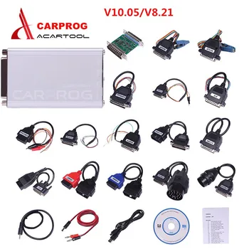 

Newest CARPROG V10.0.5 V8.21 Car Prog ECU Chip Tunning Car Repair Tool Carprog with All 21 Items Adapters ECU Programmer