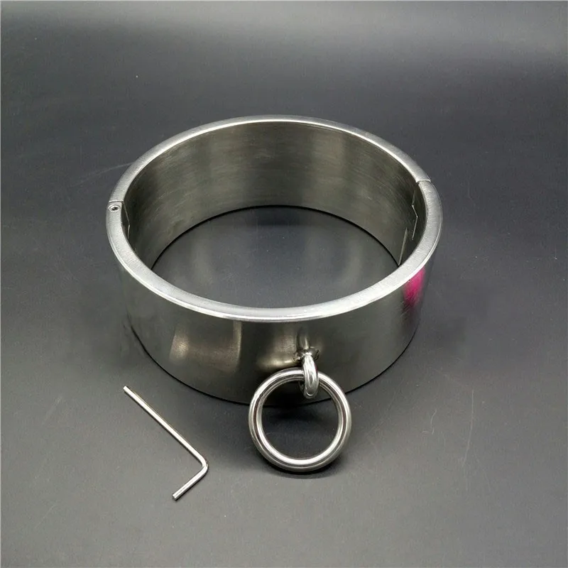 HOT Heavy duty height 6cm stainless steel slave collar metal collar bdsm bondage fetish erotic toys sex toys for couples HOT Heavy duty height 6cm stainless steel slave collar metal collar bdsm bondage fetish erotic toys sex toys for couples