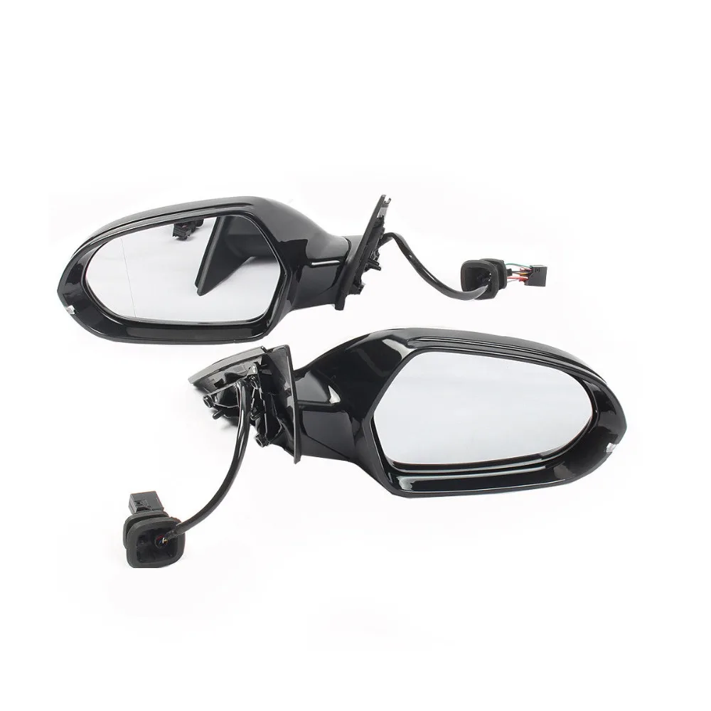 

8-Lines Left Right Door Side Rearview Wing Mirror Heated Folding Signal Light Assembly For AUDI A6 S6 C7 2012-2018
