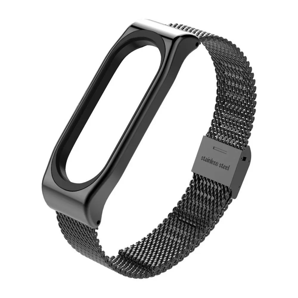 

Fashion Simple Watchbands Watch Accessories For Xiaomi Mi Band 4 Replacement Stainless Steel Mesh Belt Wristband Band Strap