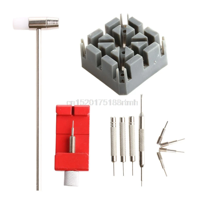 

Free delivery 11Pcs Watch Strap Holder Removal Kit Hammer Spring Bar Punch Pin Repair Set Tool