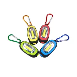 Портативный мини сумка-брелок факел 3 режима COB светодиодный световая лампа фонарика многоцветный мини-фонарик