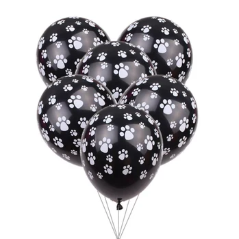 

100pcs 12 inch 3.2g Animal Latex Balloons Printed Dog Paw Smiling Face Ballon Kids Birthday Gift Safari Theme Party Supplies Toy