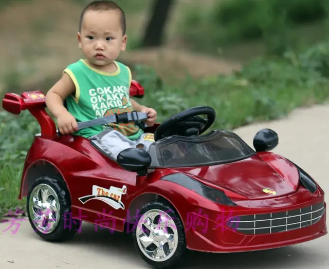 child seat electric car remote control car can sit four dual drive off road baby stroller toy