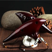12 Hole Ocarina Ceramic Alto C Legend of Zelda Ocarina Flute Instrument neje fj0003 8 mini 6 hole tone c contralto concerto ocarina musical instrument green