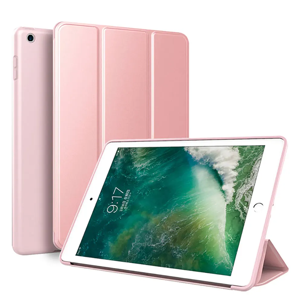 Матовый чехол для нового iPad 9,7, силиконовый чехол-магнит для iPad air 1 A1893 A1822 A1474 - Цвет: Rose gold Case