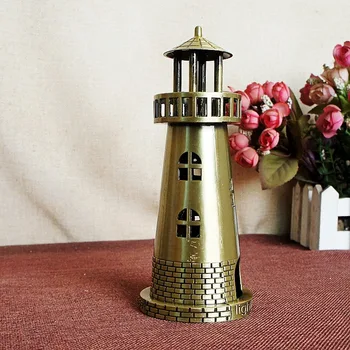 

Alloy lighthouse Model Metal Crafts gift bright metal lighthouse 7.5*18.5cm