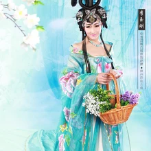 Розовое и голубое 2 цвета унисекс li юйган кросс-пол Косплэй великолепный нежный Вышивка Этап Показывать костюм с хвостохранилища