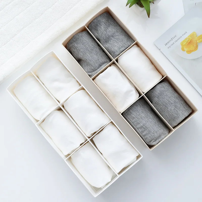 

Multifunctional Plastic 6 Grids Makeup Storage Box For Finishing Box Socks Cosmetic Display Stand