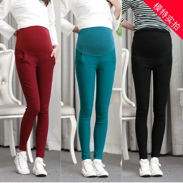 US $7.99 Fashion pregnant women autumn and winter Korean pants trousers belly Slim was thin pencil feet pant
