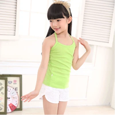 children's top toddler boy tank tops kids undershirt boys girls camisole cotton soft singlet child teenager 2/5/6/8/10/13 year baby white cotton t shirt	 Tops & Tees