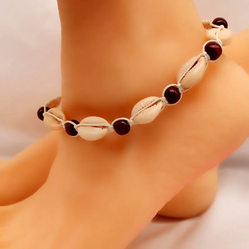

New Beach Rope Chain Shell Beads Bracelets for Women Fashion Hand Woven Anklet Bracelet Bohemian Jewelry