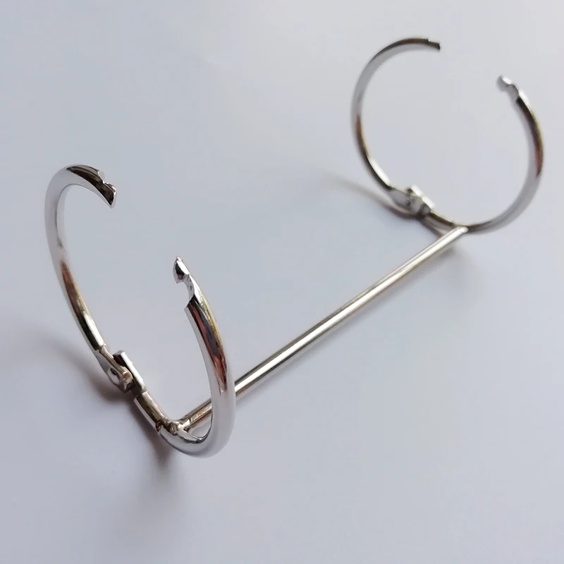 Metal Ring Binder 83mm Metal Loose Leaf Book Binder Hinged Ring Binding Rings DIY Nickel Desk Calendar Circle 2 Rings For Scrapbook Album Notebook metal binder ring book binding supplies
