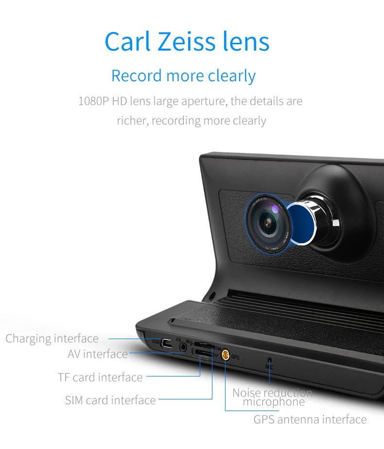 Perfect 7"  Android Car DVR 3G Wifi Dash Cam Video Auto Recorder 16GB ROM 1080P Dual Lens Camera GPS Navigation 10