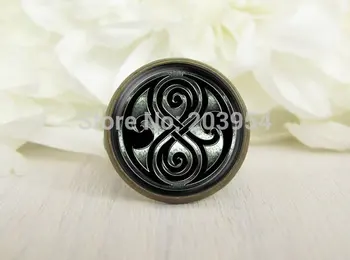 

wholesale 12pcs doctor who dark gallifreyan Adjustable ring brass pendant men women fashion vintage xmas gift steampunk jewelry