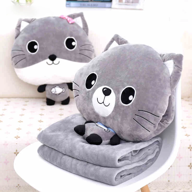 Buy Cute cat nap quilt couple pillow quilt dual pillow