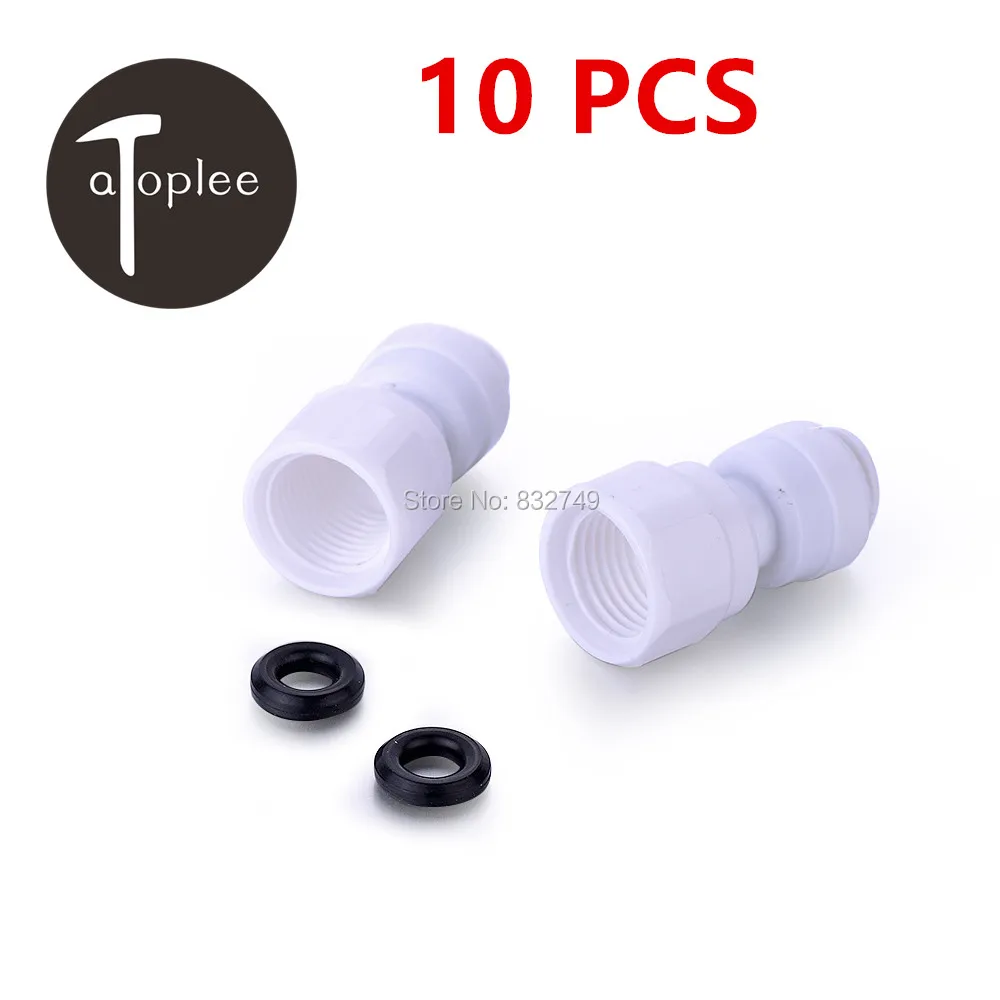 

10 PCS Tap Connector 1/4" BSP to 4/8" Push Fit Water Filter Fridge Tap Adapter POM Water Filters Pipe Connector