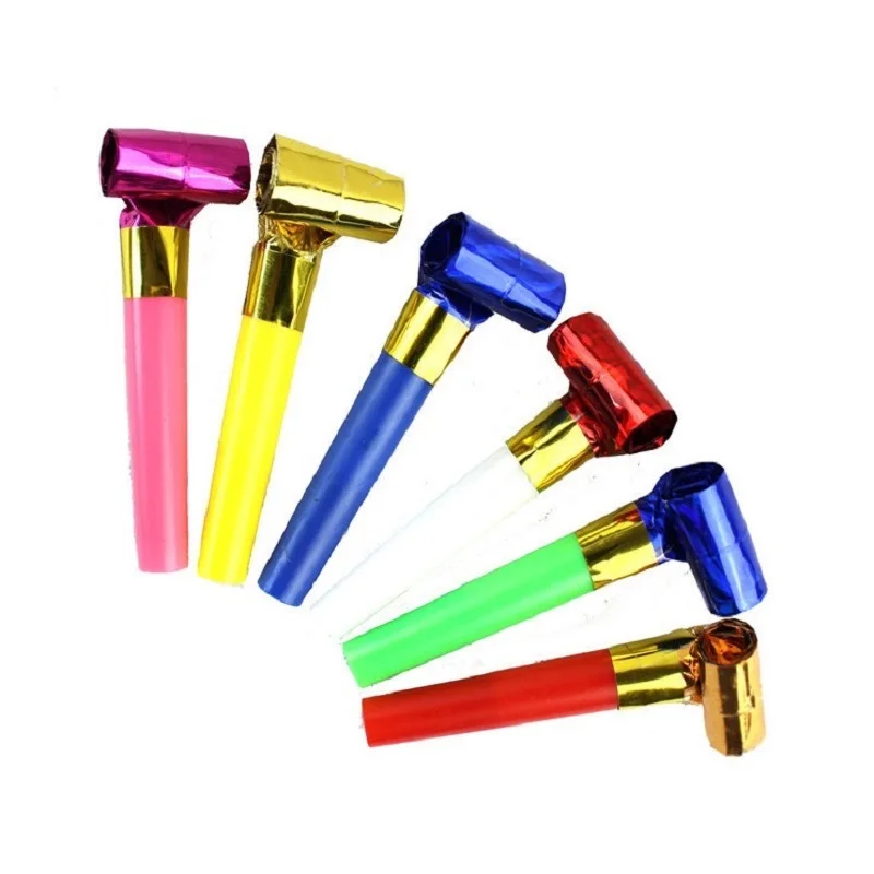 100pcs Plastic Cheering Props Cheerleading air horn Blowing horn Children Whistle Birthday Party Cheerleaders Supplies