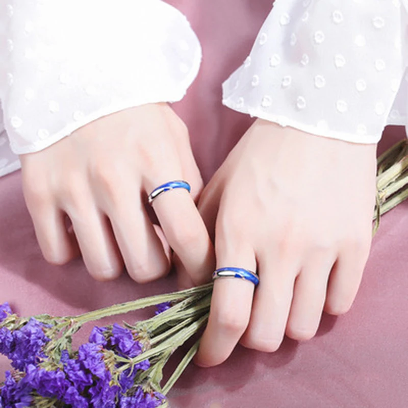 Lysigo 2019 New Arrival 100% S925 Silver Lovers’ Rings Water Mountain Love Ring for Women Engagement Wedding Rings Jewelry Boho (4)