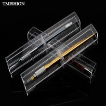 1 шт. акриловая ручная Татуировка бровей микроблейдинг ручка коробка для хранения карандаш для бровей дисплей держатель прозрачный макияж тату аксессуар