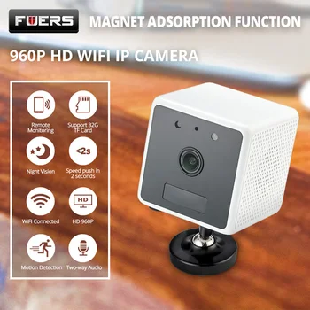 

FUERS 960P HD Built-in Battery Surveillance WiFi IP Camera PIR Motion Night Vision Intercom Wireless Mini CCTV Security Camera