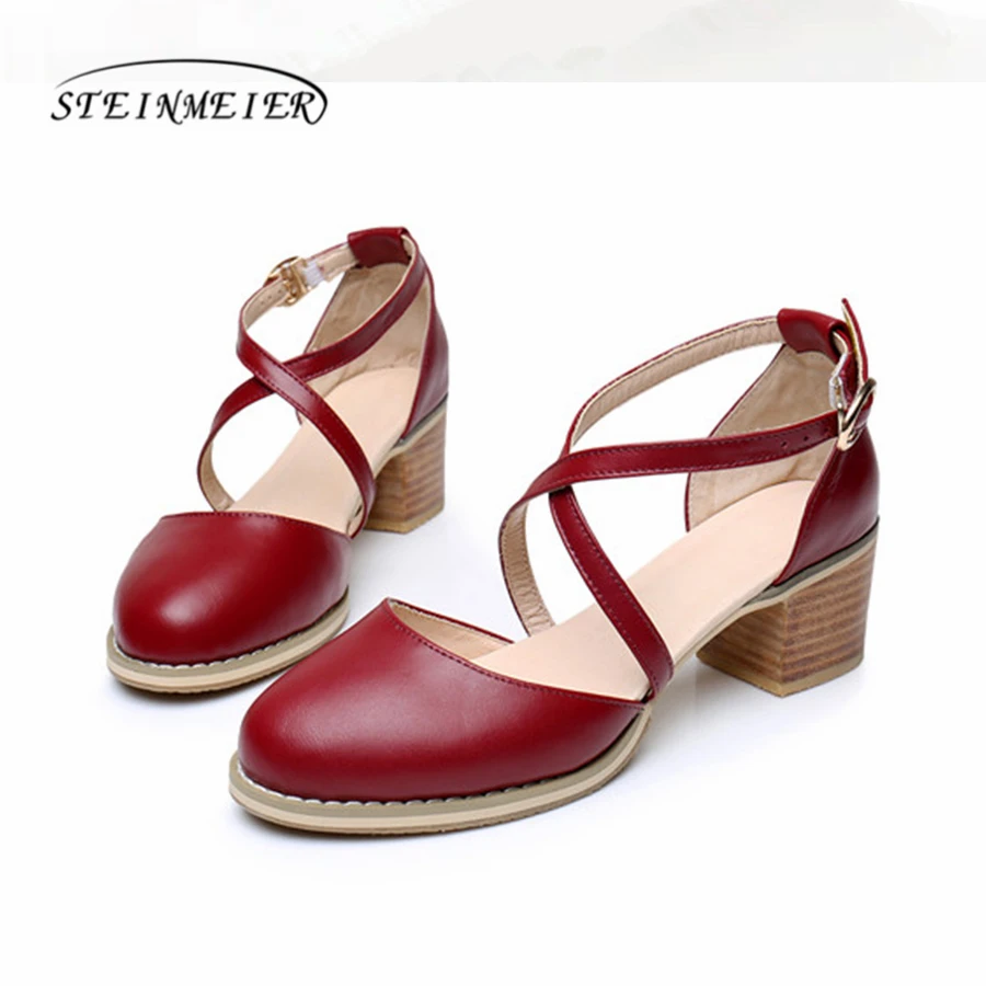 Босоножки женские из натуральной кожи на ремешке с пряжкой|oxford sandal|sandals blackheel sandals