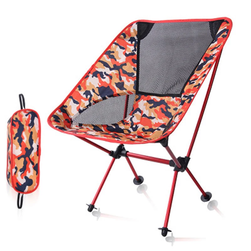  New outdoor camping folding chair camouflage Oxford cloth fishing chair ultra light portable leisur