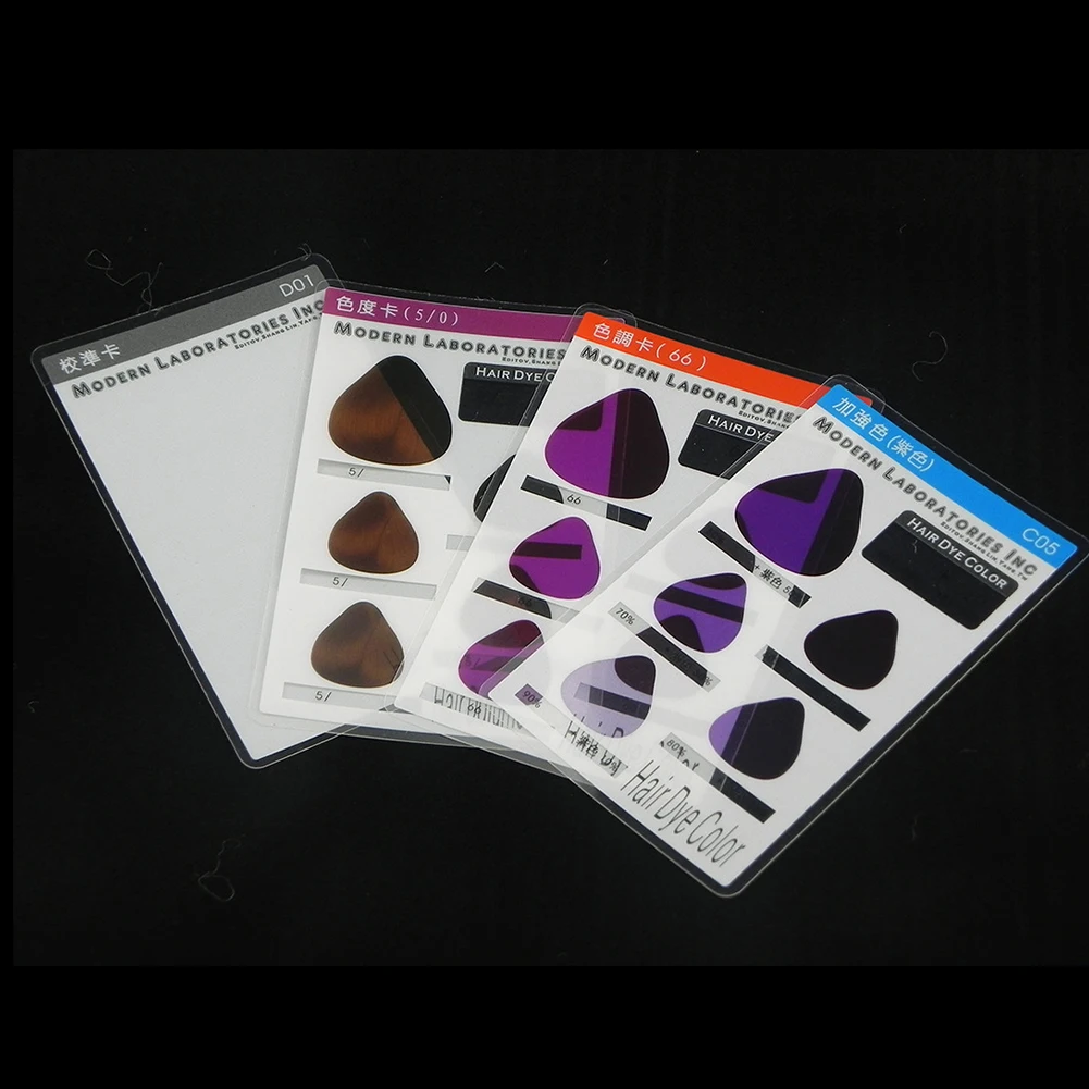 Hair Color Chroma Tone Card Pigment Mixture Palette Guide Paper Styling Tool Hot
