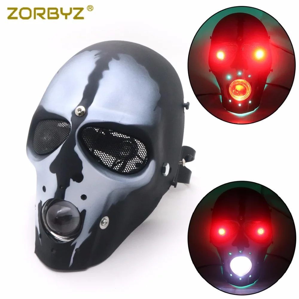 

ZORBYZ Motorcycle LED Skull Head Light Headlight Lamp With 28-43MM Fork Mount Bracket For Harley Honda Suzuki Victory Custom
