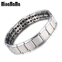 Энергетический баланс браслеты из нержавеющей стали турмалин браслет для мужчин для женщин новые магнитные браслеты и браслеты