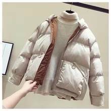 Зимняя куртка женская мода хлопок-ватник Куртка больше больших ярдов с капюшоном теплое пальто