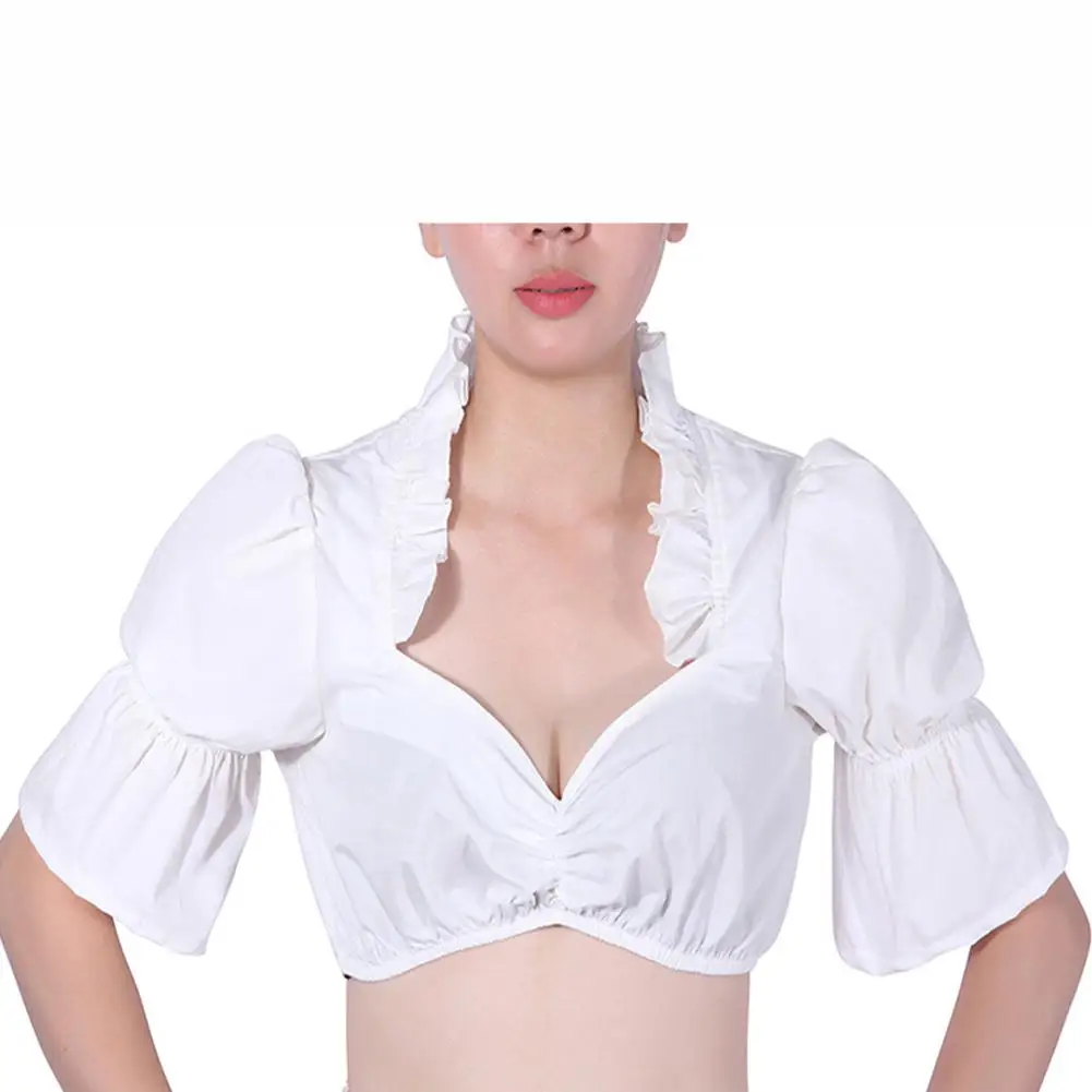 Женский стиль Oktoberfest топы Модные универсальные белые рубашки Femme традиционный костюм рубашка пивной фестивальный топ одежда
