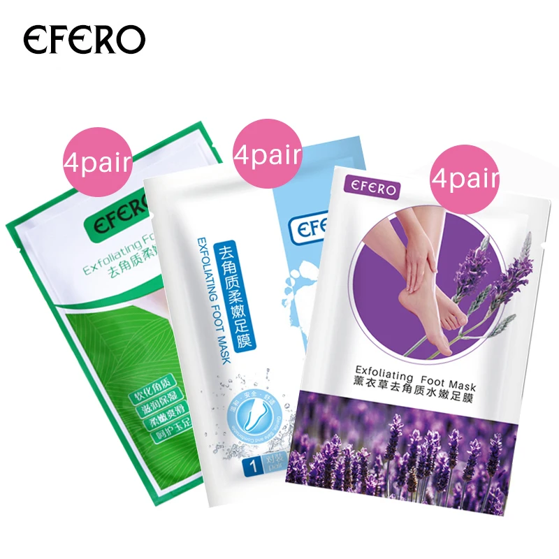 

24pcs efero Feet Exfoliating Mask Peeling Foot Spa Socks Anti-winkle Moisturizing Foot Mask Remove Dead Skin Pedicure Socks